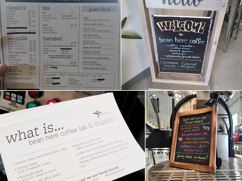 beanhere coffee lab & studios Menu