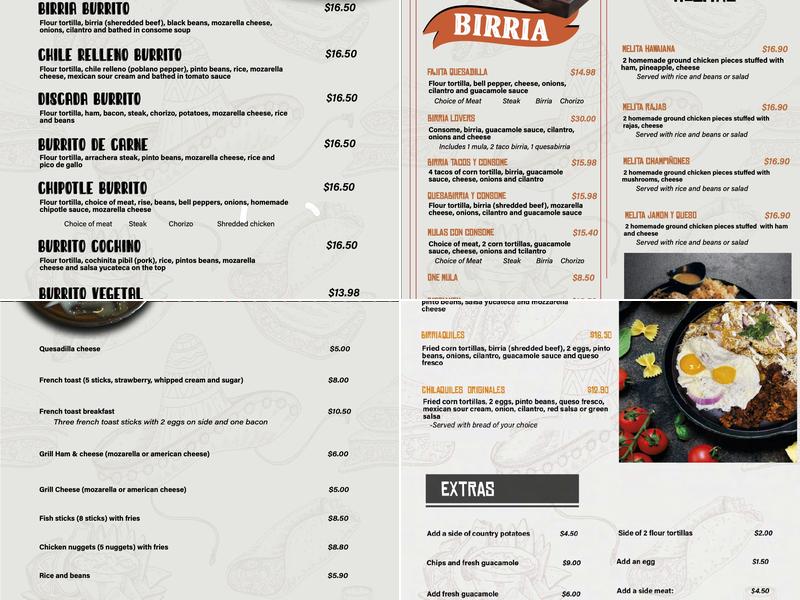 El Barril Menu