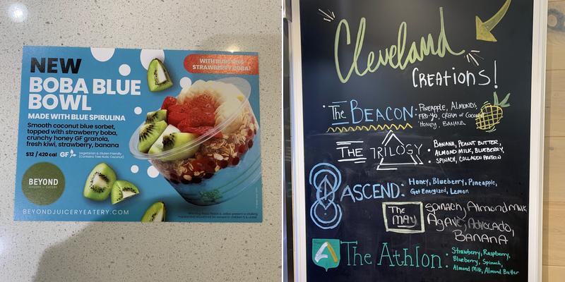 Beyond Juicery + Eatery Menu