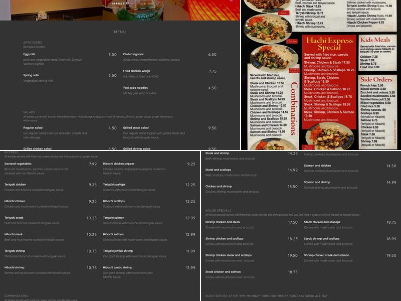 Hachi Express Menu