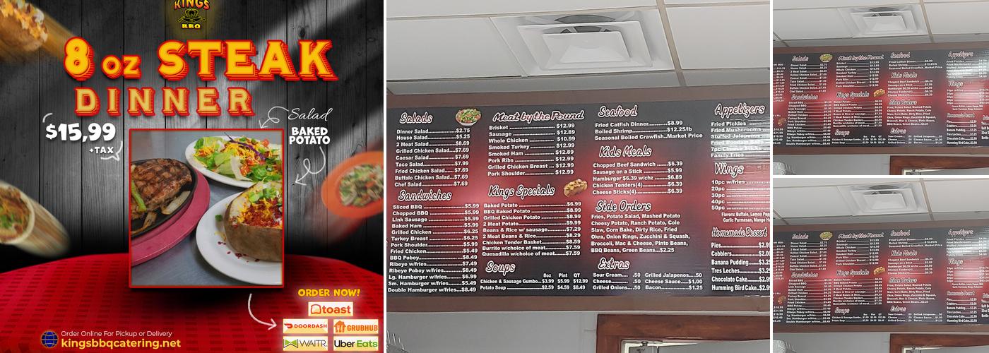 Kings BBQ Menu