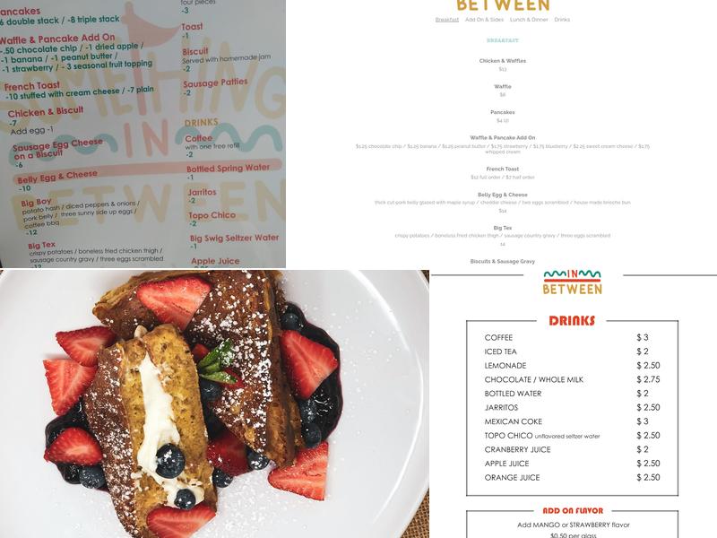 Something In Between Menu