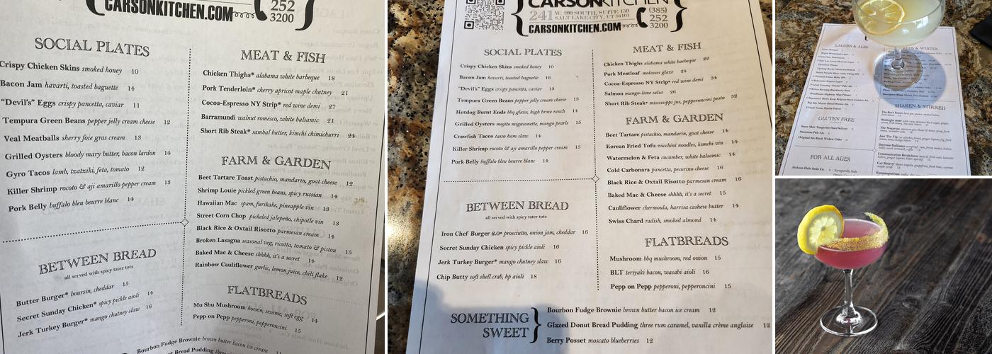 Carson Kitchen Menu