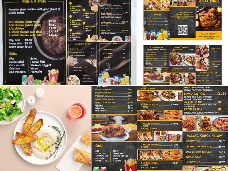 Little Peru Peruvian Style Chicken Menu