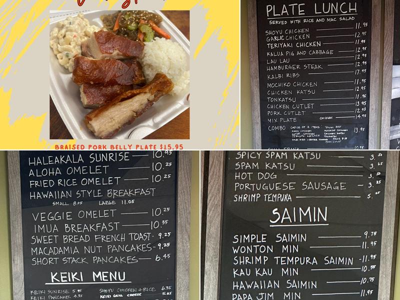Más Pika! Menu