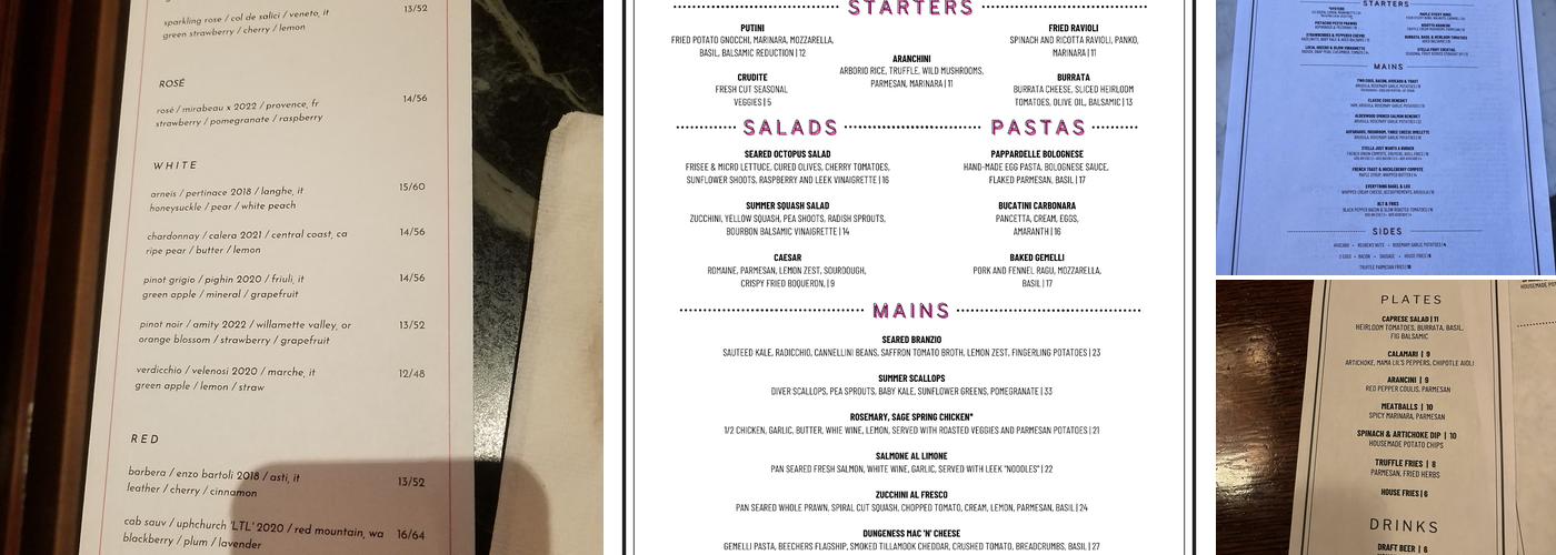 STELLA. Menu