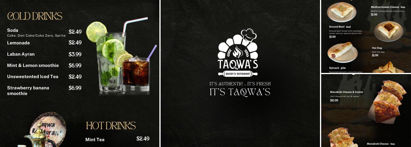 Taqwas Bakery and Restaurant Menu
