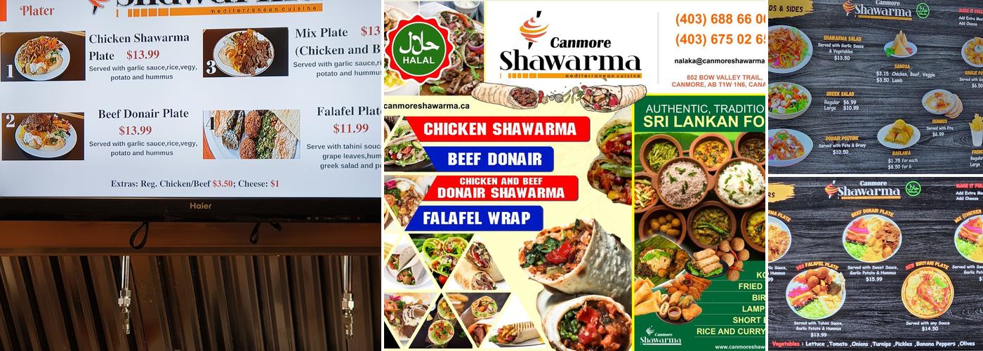Canmore Shawarma Menu