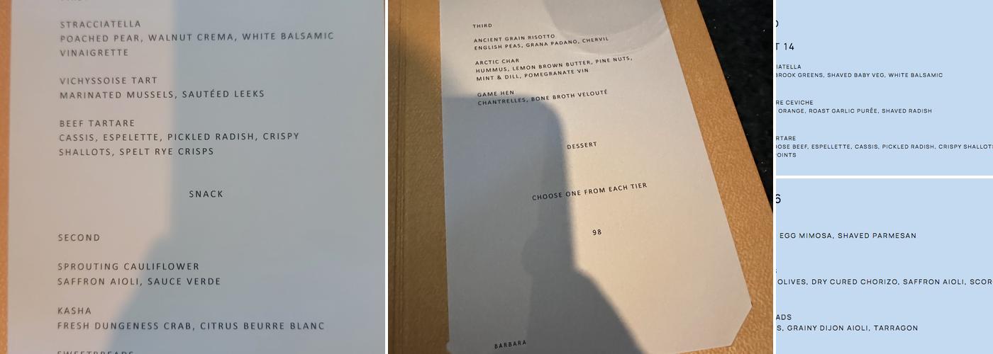 Barbara Menu