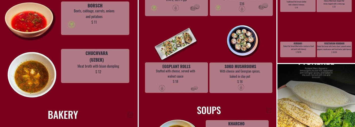 Saperavi Restaurant Menu