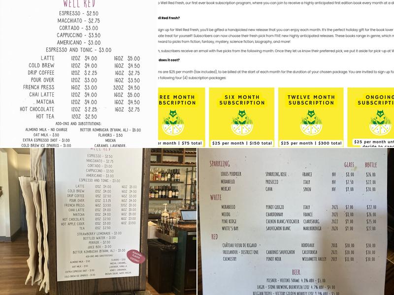 Well Red Menu