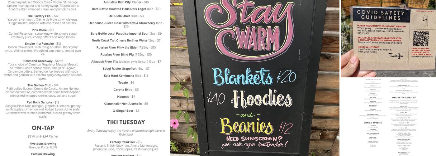 The Factory Bar Menu