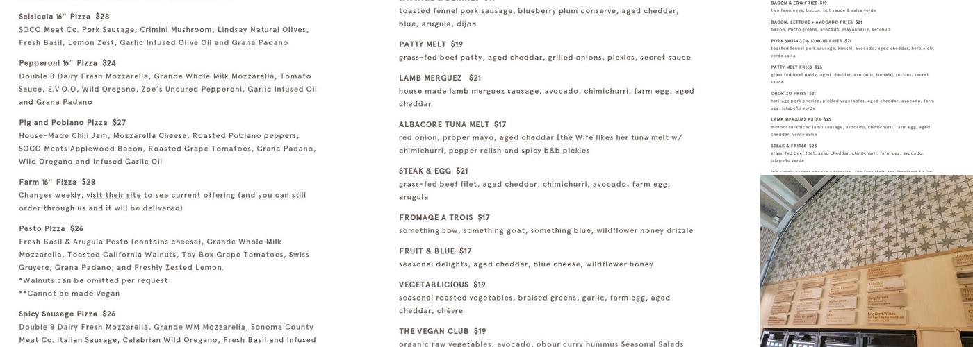 Region. Menu