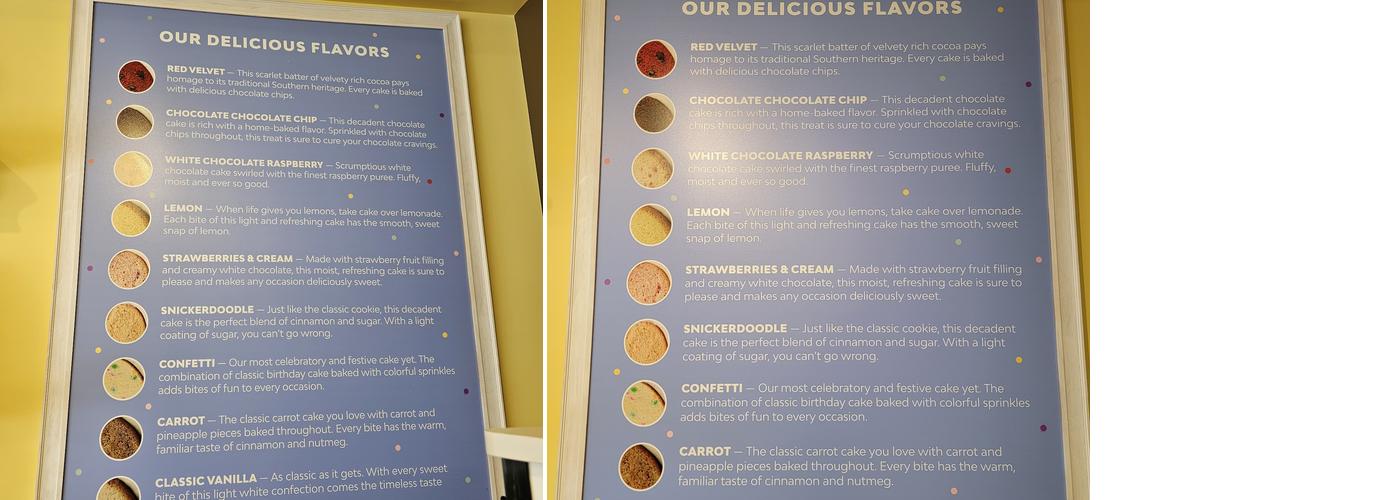 Nothing Bundt Cakes Menu