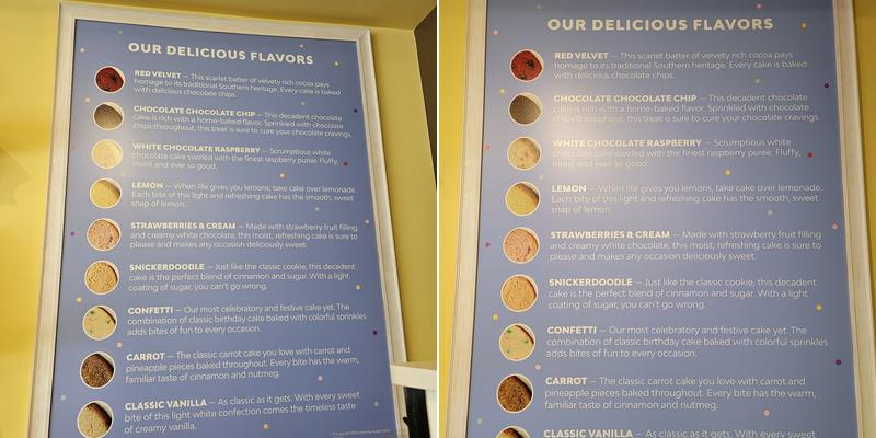 Nothing Bundt Cakes Menu