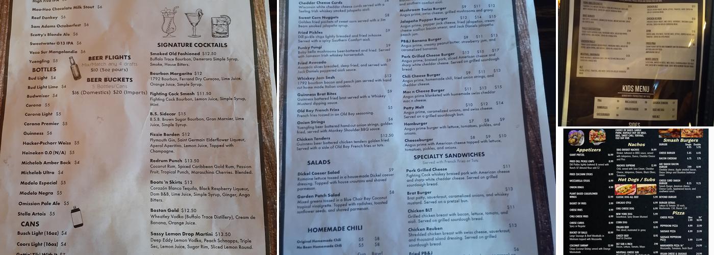 Lumber Axe Whiskey Bar & Grill Menu