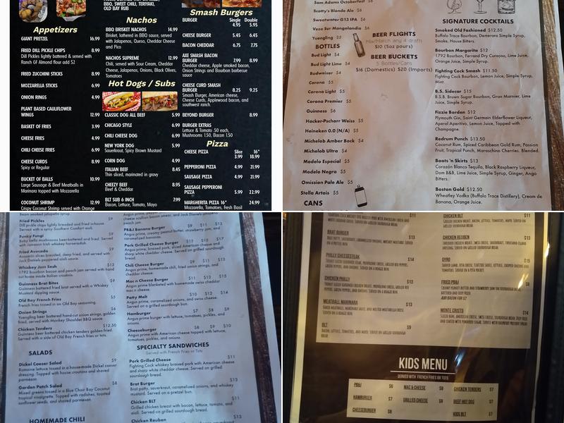 Lumber Axe Whiskey Bar & Grill Menu