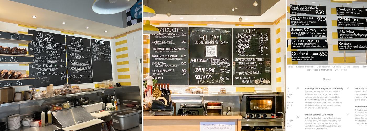 Leviathan Bakehouse Menu