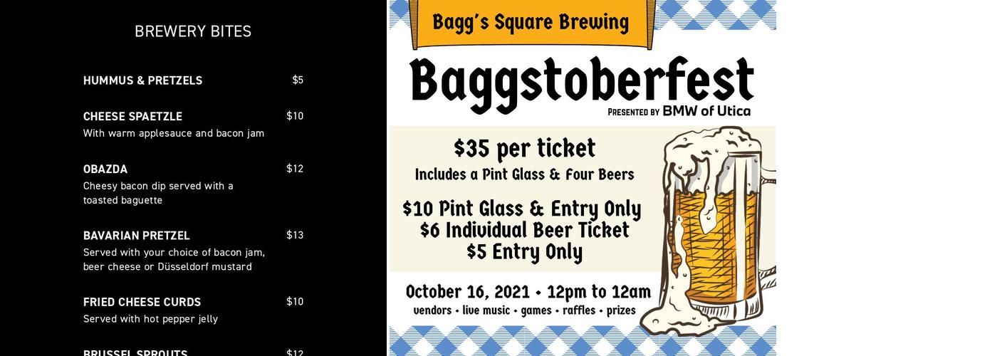 Bagg's Square Brewing Company Menu