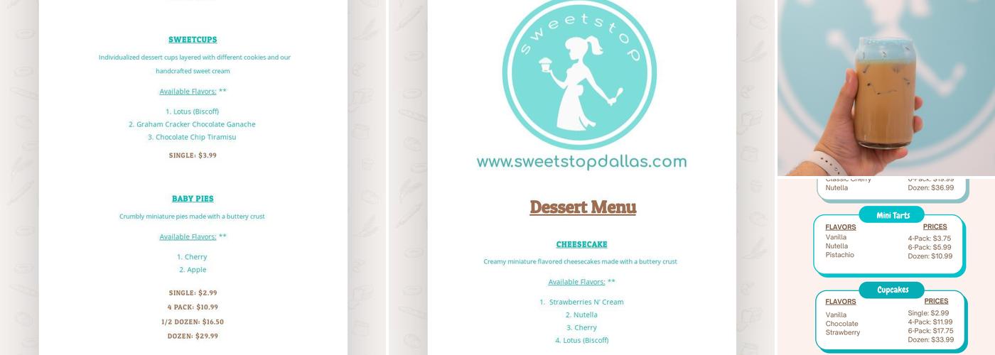 Sweetstop Menu