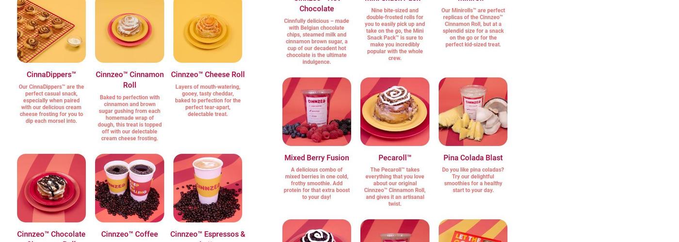 Cinnzeo Bakery Cafe Menu