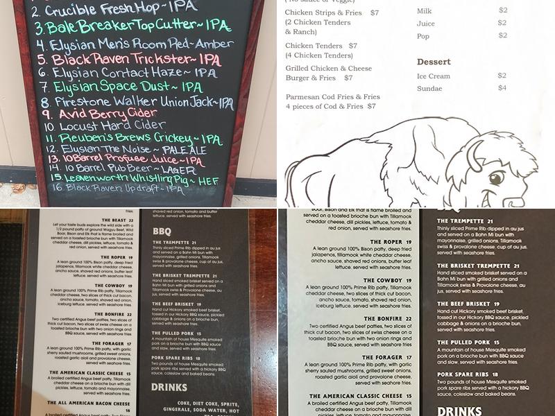 The Bison Menu