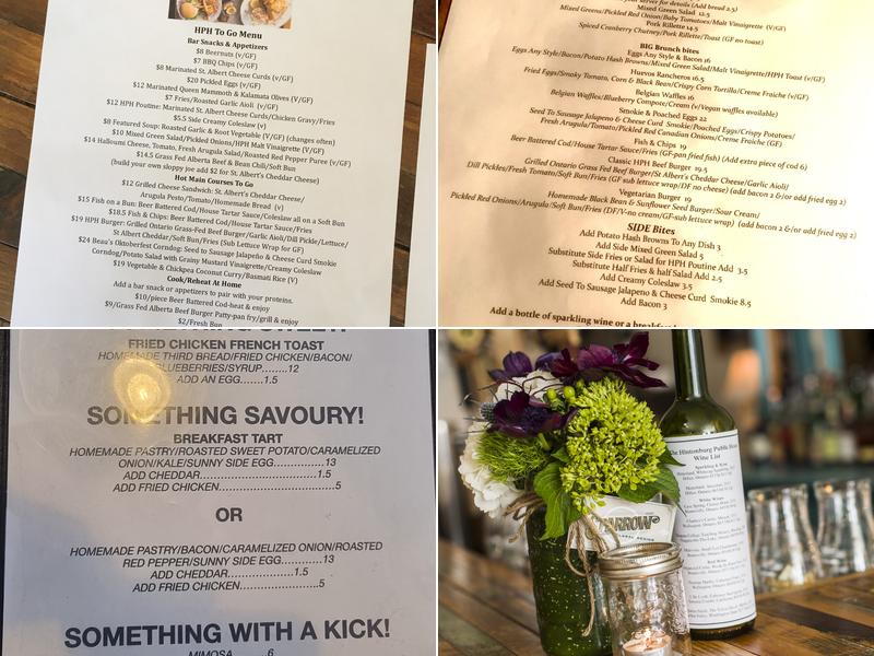 The Hintonburg Public House Menu