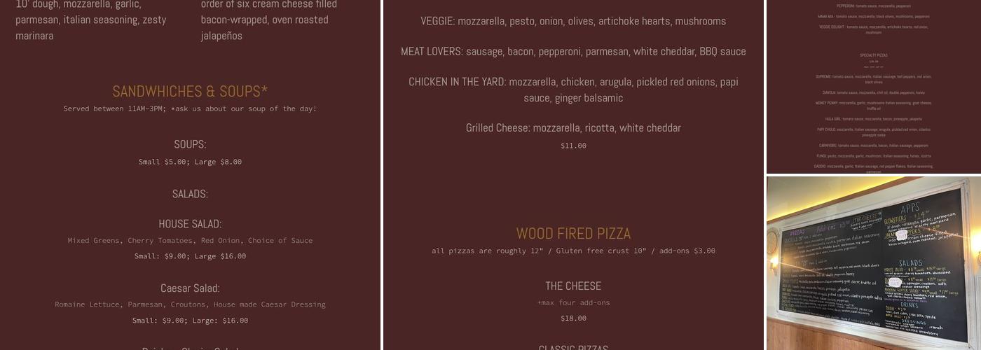 Alpenglow Menu