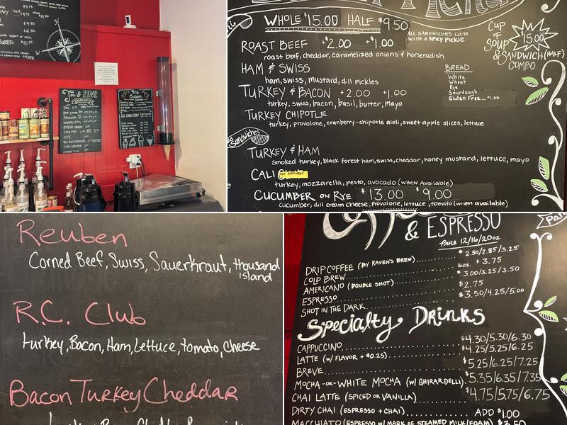 Rusty Compass Coffeehouse Menu