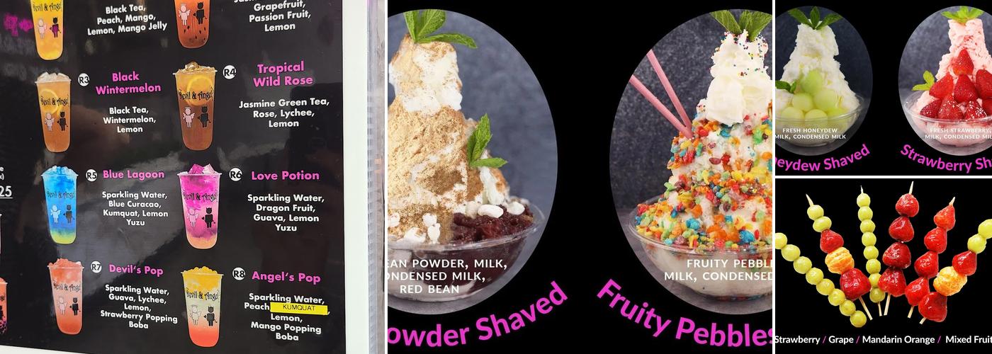 Devil & Angel Ice Cream Menu