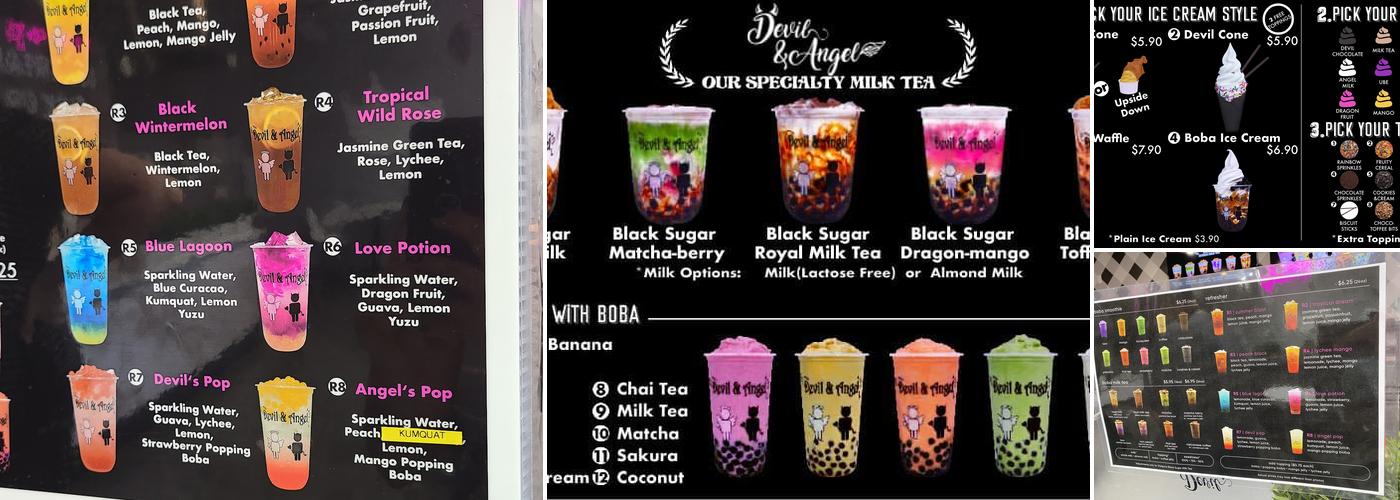 Devil & Angel Ice Cream Menu