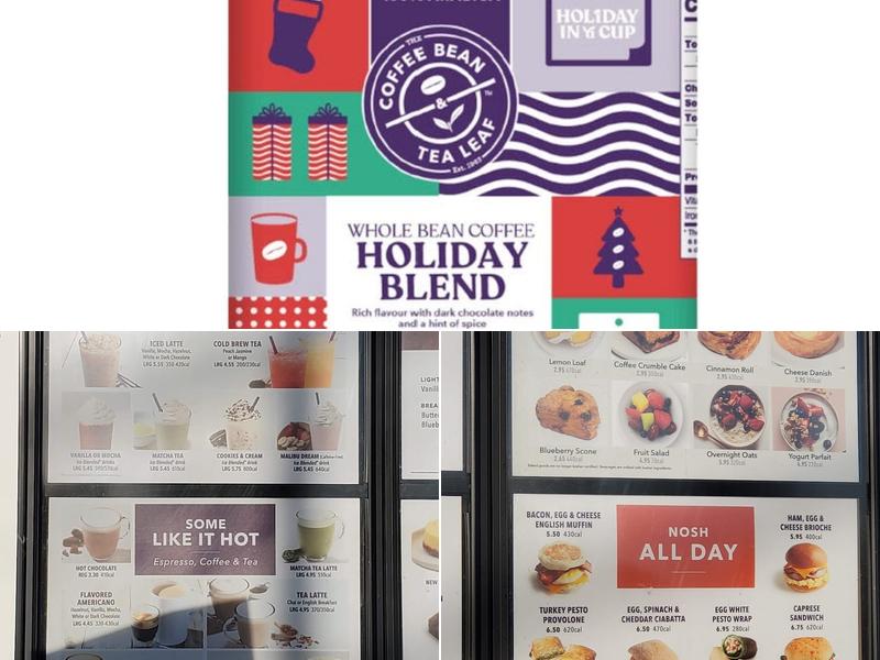 The Coffee Bean & Tea Leaf Menu