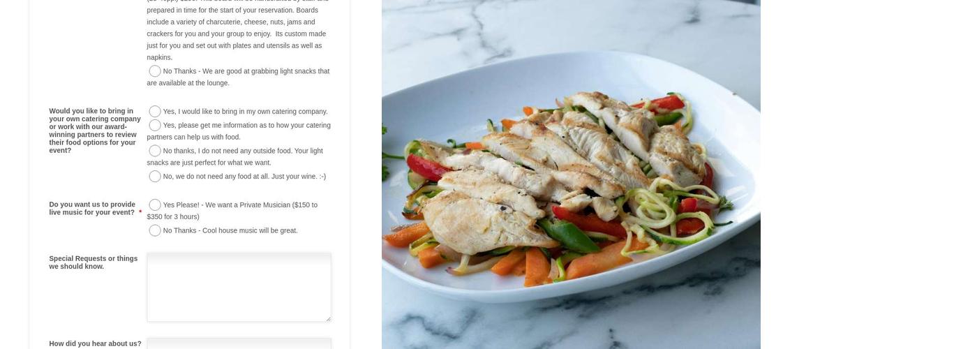 McClain Cellars Menu