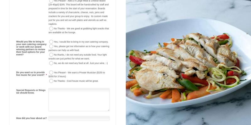 McClain Cellars Menu