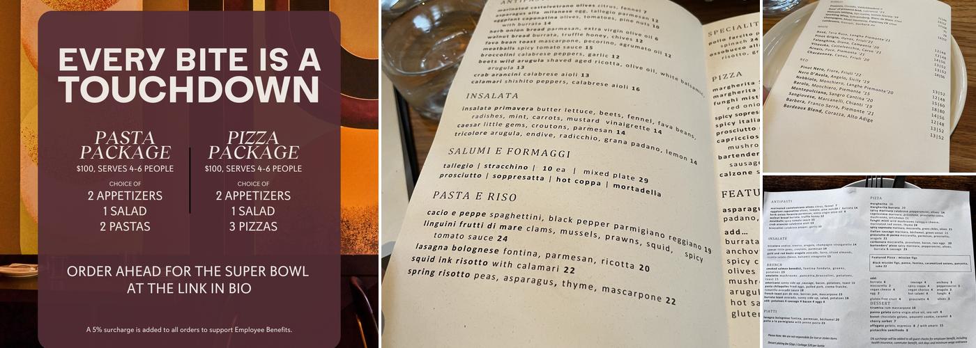 Beretta Menu