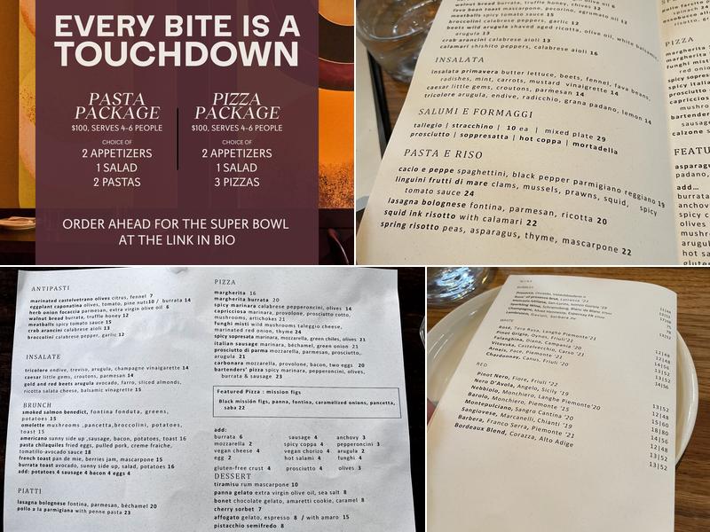 Beretta Menu