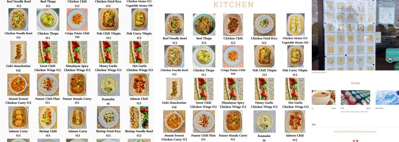 Himalayan Chef Kitchen Menu