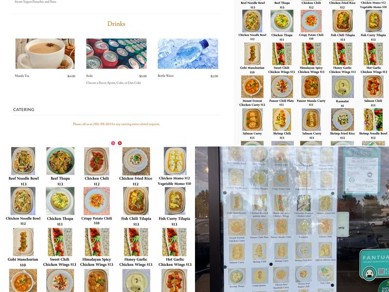 Himalayan Chef Kitchen Menu