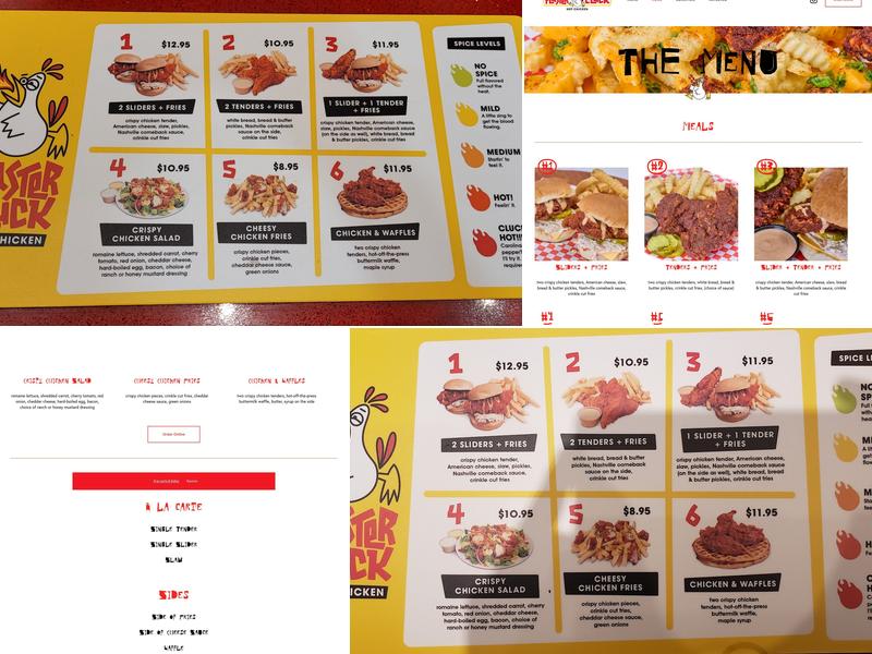 Fluster Cluck Hot Chicken Menu