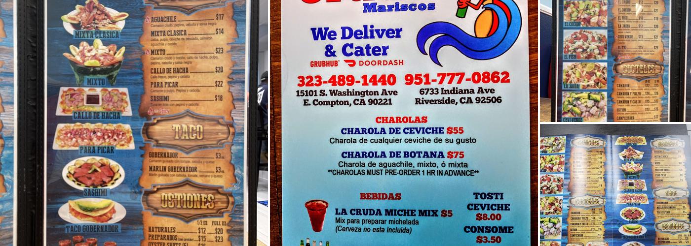 La Cruda Mariscos Menu
