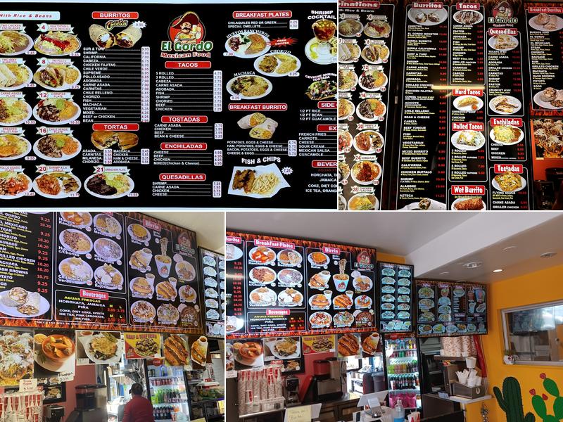 El Gordo Mexican Food Menu