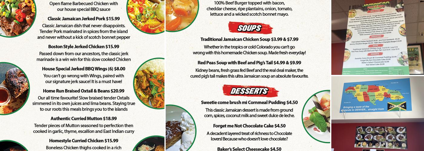Jamaican Jerk and BBQ Restaurant Menu