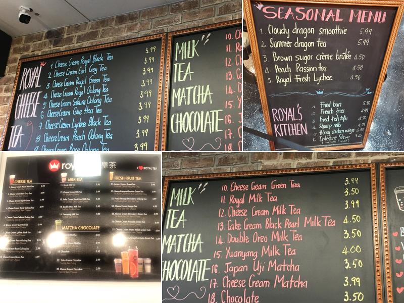 Royal Tea Menu