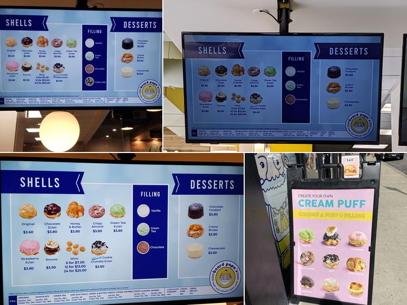 Beard Papa's Menu