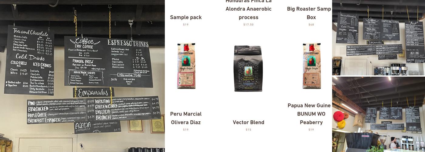 Coffeestamp Menu