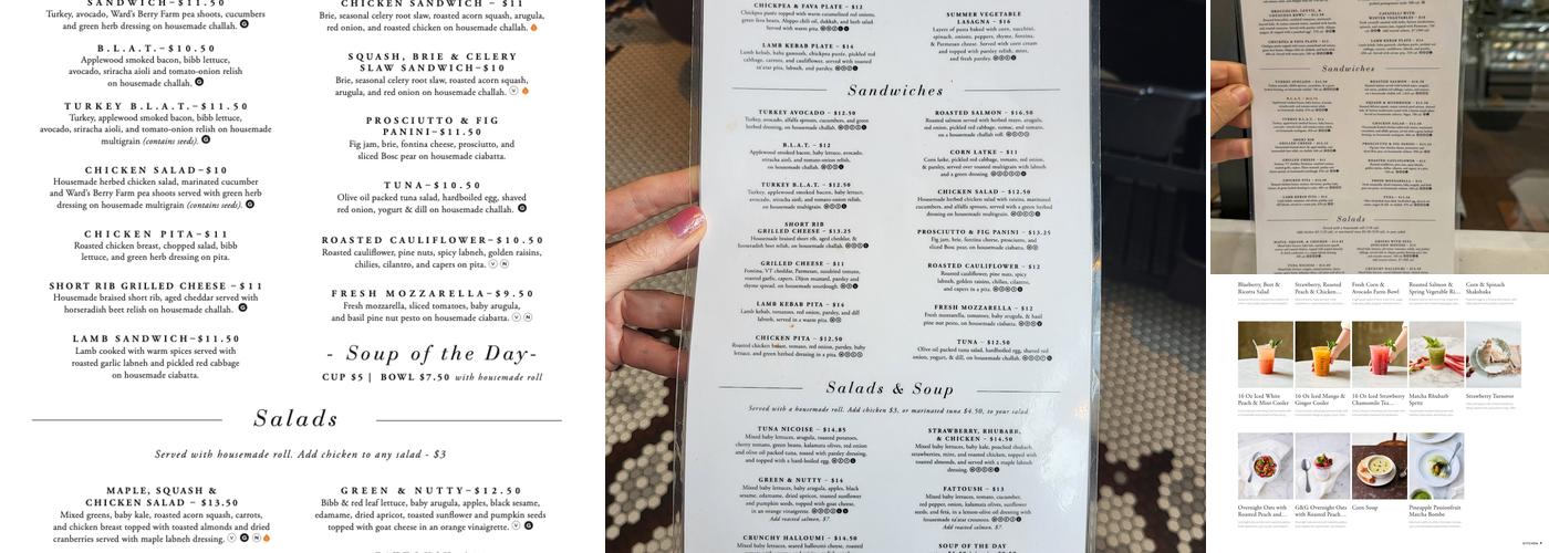 Tatte Bakery & Cafe | West End Menu