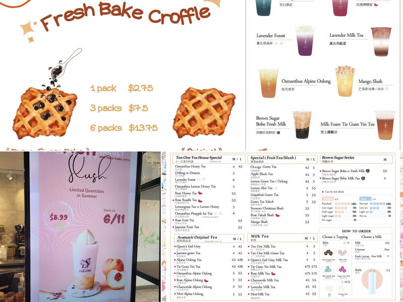 Ten One Tea House Menu