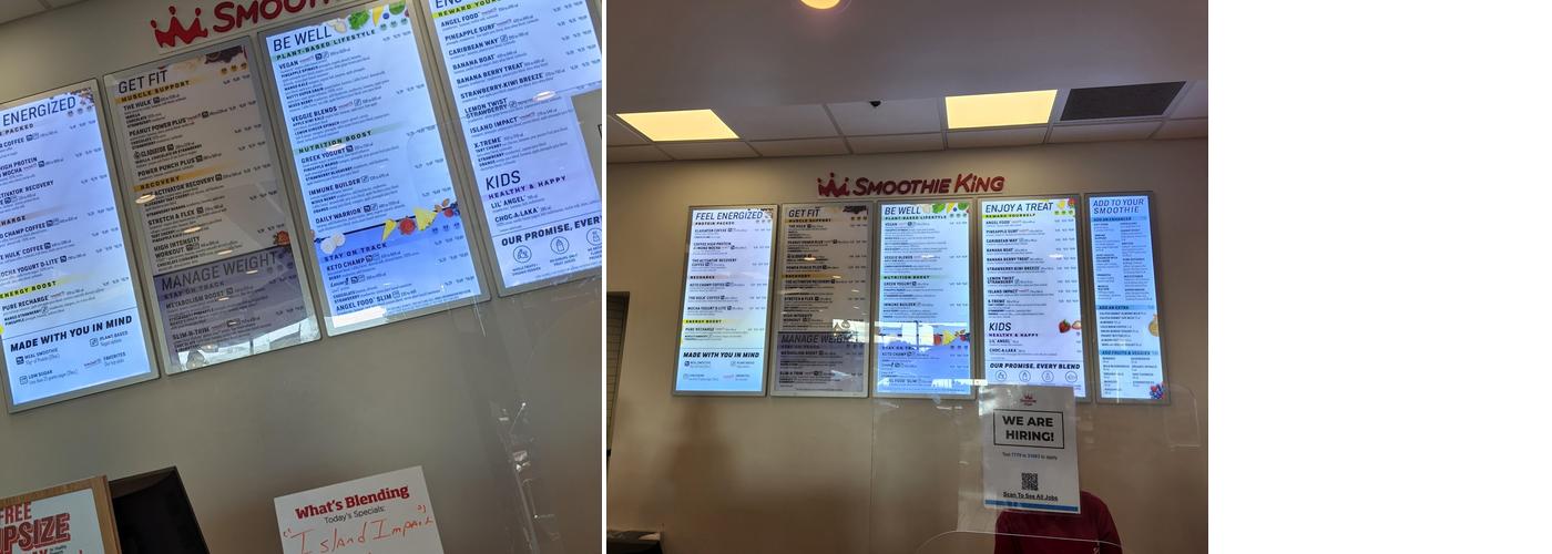 Smoothie King Menu