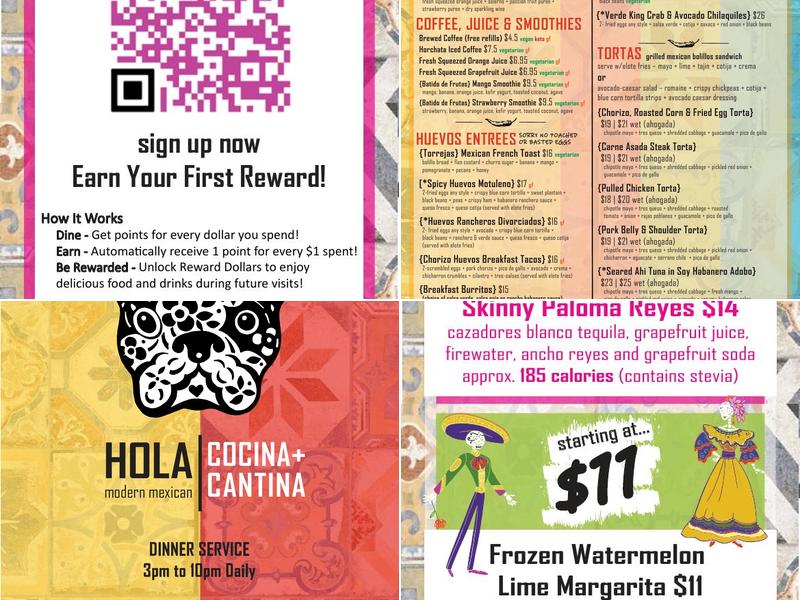 Hola Mexican Cocina Cantina - Southern Highlands Location Menu