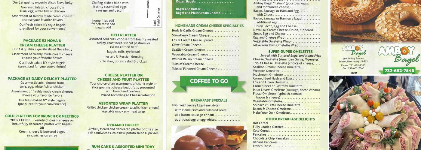 Amboy Bagel Menu
